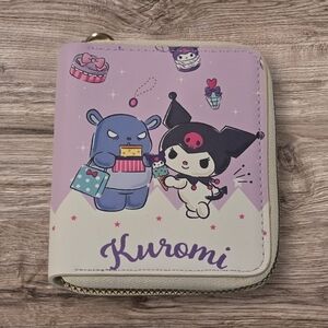 Kids Wallet - Purple and White